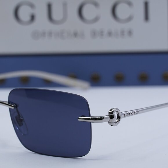 Final Price! Gucci GG1703S 003 Silver/Blue Sunglasses main image 7